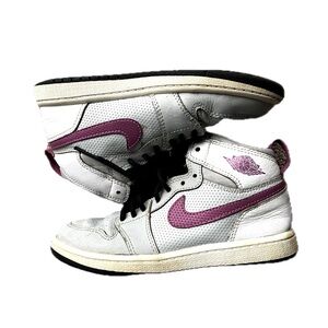 Nike Jordan’s in Pink and Gray. Kids 13. Used but good condition.